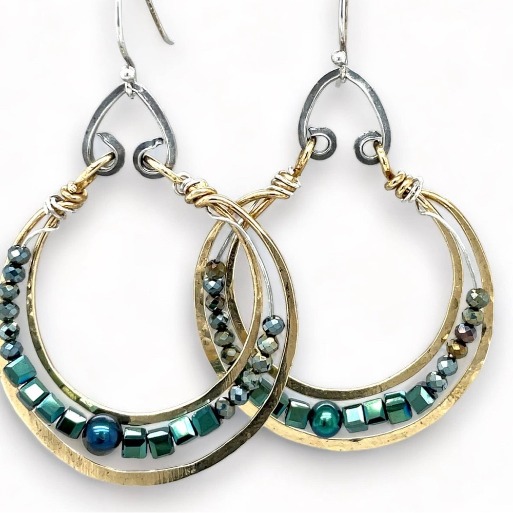 New Moon Freshwater Pearl Earrings